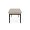 Lesro Lenox Steel 2 Seat Bench, Stone (Beige) Seat, Stone Back, 45 W 21 L 18.5 H, Linette Vinyl Seat LS2001 - alternate 3